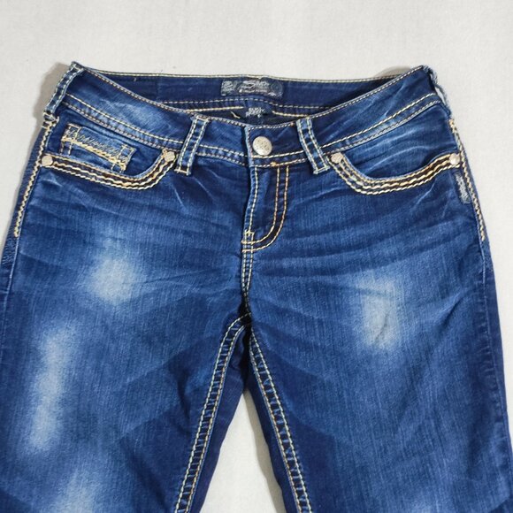 Silver Jeans Suki Skinny women's size 29/29 dark wash blue colour straight leg - Picture 2 of 15